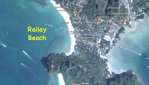 railay bay map thailand